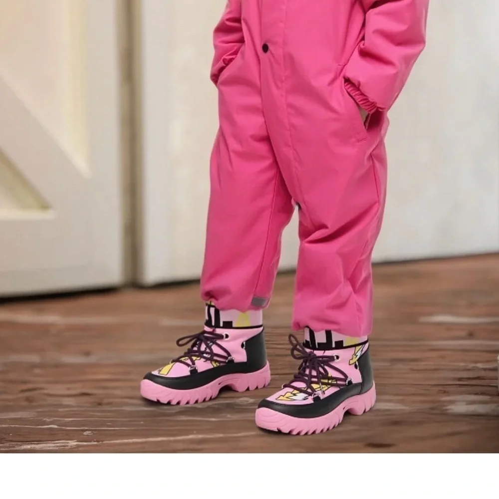 Stella McCartney Kids Pink Lightning Rain Boots